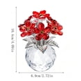 thumbnail image 3 of Mini Crystal Flower Vase Ornament Sparkly Floral Figurine For Home Car Decor, 3 of 6