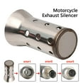 thumbnail image 4 of 1Pcs  Motorcycle Exhaust Pipe Insert Muffler Removable Silencer DB Killer Silencer Noise Sound Eliminator-Silver, 4 of 11