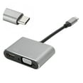 thumbnail image 3 of USB C to HD Multimedia Interface VGA Adapter 4K Aluminum Hub, 2 in 1 Multi Port Dongle for Laptop Monitor Projector, Compatible with MacBook Pro,Air, XPS, Tablet, Phone, 3 of 7