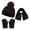 Black, variant on UngA Kids Winter Hat Gloves Scarf Set Girls, Children Beanies Hats with Pom Pom Warm Fleece Lining Beanie for Girls Boys (Pink,2-8 Years)
