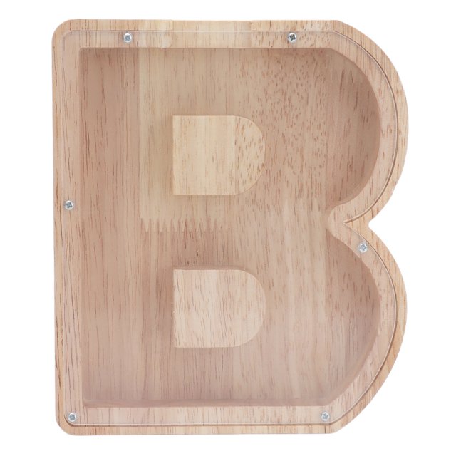 Hucha con letras de madera, alfabeto inglés, alcancía de madera, marco de caja de dinero, alfabeto, hucha, integración perfecta Jadeshay A