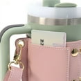 thumbnail image 5 of PU Leather Water Bottle Holder Travel Essential Water Bottle Sling Bag with Adjustable Strap for Stanley 30oz & 40oz Tumbler, 5 of 6