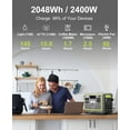 thumbnail image 3 of FOSSiBOT F2400 2400W (4800W Peak)Portable Power Station 2048Wh LFP + 580 W Battery Charger,2048Wh LiFePO4 Battery Solar Generator with 1100W AC & 500W Solar Charging,1.5H Fast Charging,for Home RVs, 3 of 14