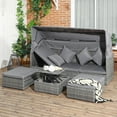 thumbnail image 3 of Resenkos 4-Piece Wicker Furniture Set , Outdoor Sectional Furniture, Gray, 3 of 11