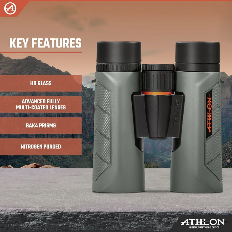 Athlon Optics 8x42 Talos G2 HD Binoculars with Eye Relief for Adults and  Kids, High-Powered Binoculars for Hunting, Birdwatching, and More 