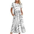 thumbnail image 1 of Mefallenssiah Robe Imprimée à Manches Courtes et Col Rond pour Femmes, 1 of 5