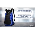 thumbnail image 4 of Large Sports Backpack with Mesh Pockets Set of 10, Bulk Pack - Perfect for School, Office, Outdoor Sports - Blue, 4 of 5