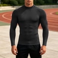 thumbnail image 2 of SUYIDA Men's Ice Silk Mesh Zip Top, Long Sleeve Breathable Athletic Tee, Quick Dry Comfortable Fit Shirt, 2 of 6