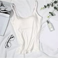 thumbnail image 2 of Tank with Built-in Bra for Women - Summer Casual Workout Yoga Sexy Spaghetti Strap Solid Tank Tops with Built-in Cups, 2 of 6