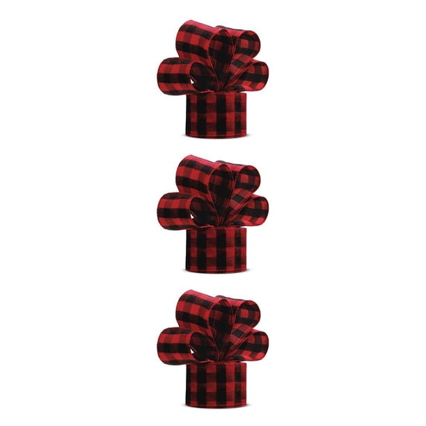 Wosthever Accesorio de cinta con cable de Navidad, arpillera a cuadros, entramado, decoración de ambiente, ducha para caja, de envoltura Type1 NO1