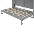 thumbnail image 6 of Harper & Bright Designs Full Size Murphy Bed Cabinet, Wood Murphy Bed Platform Chest Bed Frame, Folding Wall Bed for Bedroom & Guest Room, Gray, 6 of 12