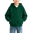 thumbnail image 2 of Yutgune Boys Zip Up Hoodie Jacket, Full Zip Long Sleeve Hooded Sweatshirt with Pocket, Casual Fall Outerwear, 2 of 9