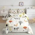 thumbnail image 2 of Castle Fairy Cartoon Chicken Cow Twin Comforter Sets,Cute Farmhouse Cabin Bedding Set, 2 of 8
