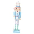 thumbnail image 4 of Wooden Nutcracker Ornaments Photo Props Decorative Collections Classic Style blue 25cm, 4 of 8