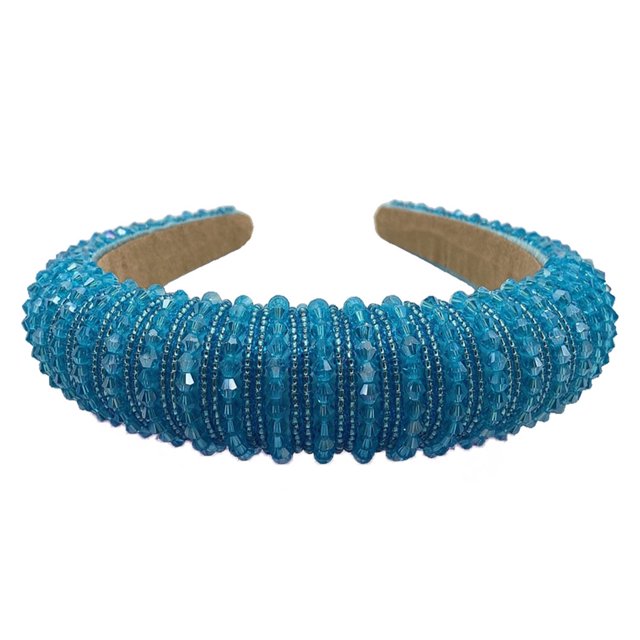 Guardurnaity Diademas con cuentas de cristal y diamantes de imitación para la cabeza Accesorio para el cabello Cielo azul Guardurnaity AP010970-21B