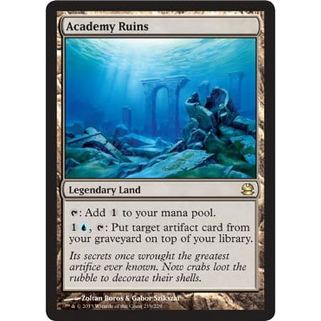 - Academy Ruins - Modern Masters, A single individual card from the Magic: the Gathering (MTG) trading and collectible card game (TCG/CCG). By Magic: the