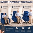 thumbnail image 6 of 26in Oversized Lift Chair for Elderly, LEGAHOME Large Power Lift Recliner Chair with Massage and Heat, Massage Recliner Chair for Big and Tall Adults, with Infinite Position and Side Pocket, Blue, 6 of 8