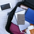 thumbnail image 5 of Funda para pasaporte, billetera con bloqueo RFID, estuche de cuero para tarjetas, accesorios de viaje para mujeres y hombres, 5 of 5