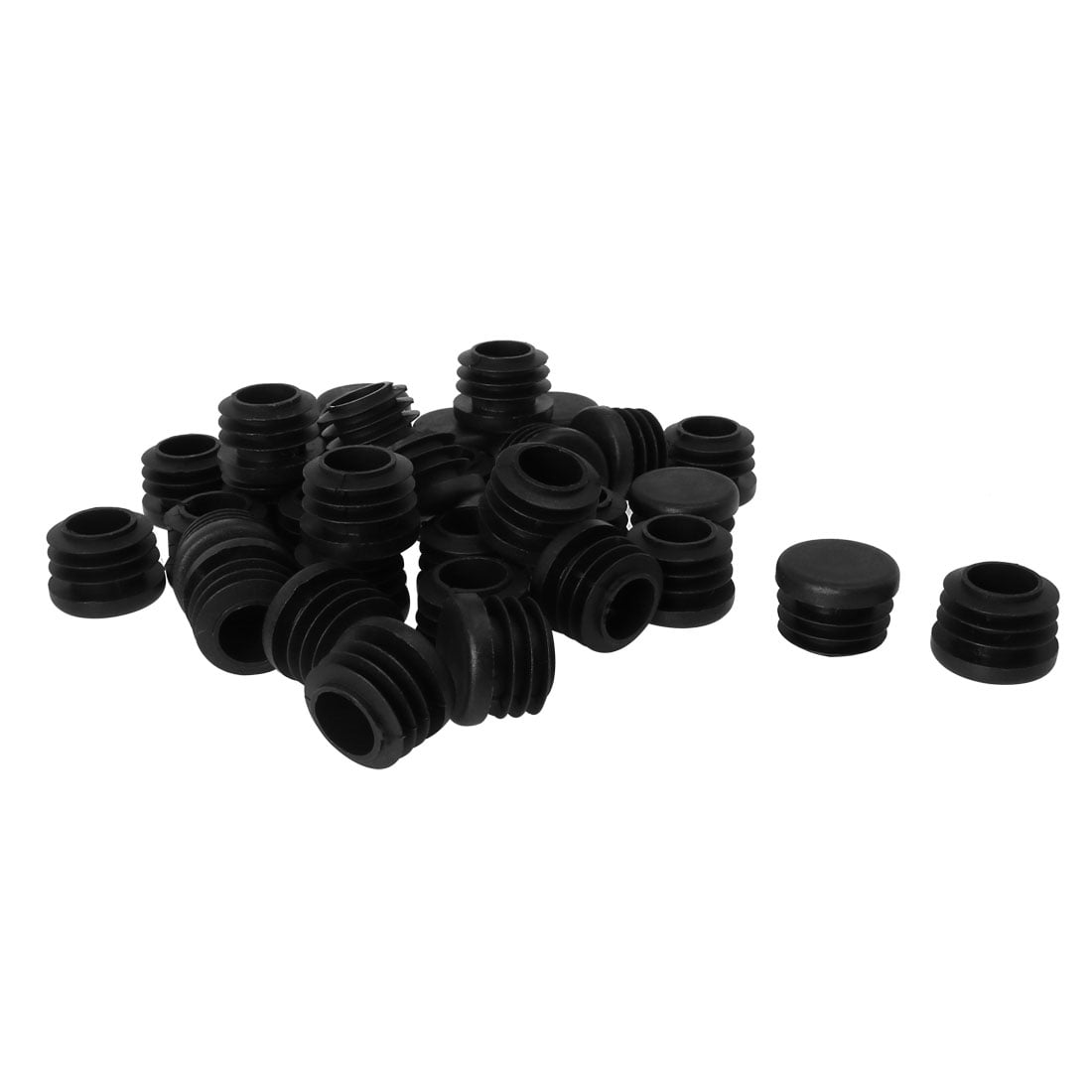 Plastic Round Tube Insert Glide End Cap 22mm 0.87' OD 34pcs Protect Floor Deck