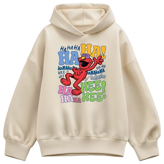 Sesame Street - Elmo Haha - Women's Oversized Fleece Hoodie Sweatshirt