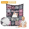 thumbnail image 2 of ZOTIMEF Custom Baby Crib Bedding Set - Personalized Name 5 Pcs Cats Nursery Bedding - Soft Chic Blanket, Crib Sheet, Pillowcase, Changing Pad Cover, Wall Art Set for Newborns Gifts, 2 of 8