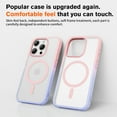 thumbnail image 6 of Allytechgroup Magsafe Competible Phone Case for Apple iPhone 13 Pro Max, with Screen Protector Transparent Matte Back Cover Anti-Scratch Slim Shockproof Case for Women Men, Lightpurple, 6 of 7