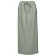 thumbnail image 6 of GEWSEY Womens Maxi Skirt 2025 Casual Flowy Elastic High Waist Long Skirts (Light Green, XL), 6 of 7