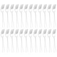 thumbnail image 1 of Tenedores de acero inoxidable resistentes al desgaste para postres, largos, para alimentos delicados, pequeños, para frutas, 24 unidades, 1 of 6