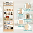 thumbnail image 5 of Petoto 6 Tier Behind The Door Bookshelf, Wooden Bookcase Rack Wall Book Shelf Organizer for Study Living Room Bedroom Playroom, 5 of 9