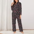 thumbnail image 2 of Hirioo Valentine'S Day for Women's Pajama Sets 2 Piece Pjs Women's Long-Sleeved Pajama Set Button Down Sleepwear,S-XXL-, 2 of 7