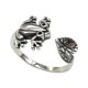 thumbnail image 1 of Anillos de animales de sapo de rana para mujeres y hombres, diseño artístico, apertura Retro, redimensionable, anillos de declaración femeninos Unisex, regalo de Color plateado Tan Jianjun  unisex, 1 of 2