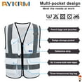 thumbnail image 4 of 21 colour High visibility viz vest hi vis viz reflective safety vests for men, 4 of 4