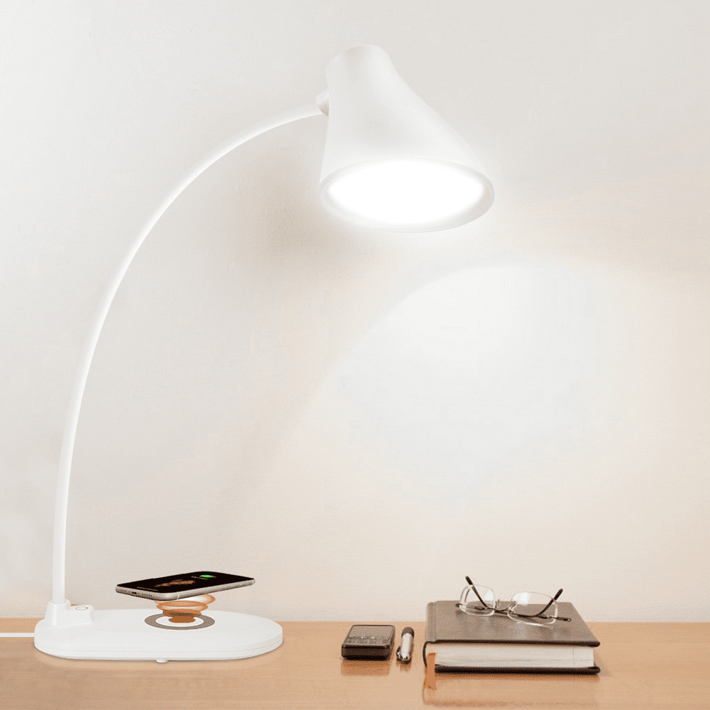 Desk Lamp with Wireless Charger USB Charging Port 3 Brightness Levels