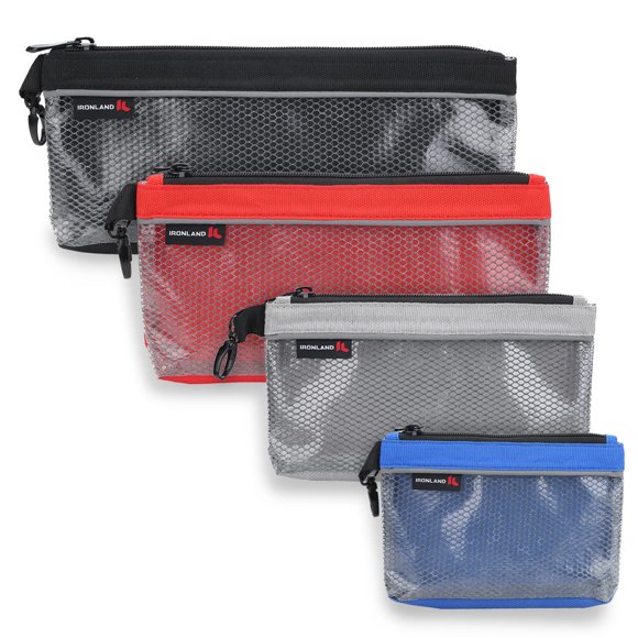 Bolsas con cremallera IRONLAND, bolsas de malla impermeables, paquete de 4
