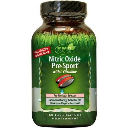 Irwin Naturals Nitric Oxide Pre Sport Softgels, 60 (Best Nitric Oxide Supplements 2019)