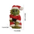 thumbnail image 2 of Muñeco de peluche Grinch, muñeco de monstruo verde, regalo de Navidad para niños (pijama), 2 of 7