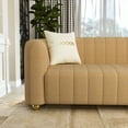 thumbnail image 4 of 83'' Mid-Century Modern Luxury Lambswool Sofa Couch,Chesterfield Upholstered Sofa for 3 Person Fashion Couch with 2 Pillows, Metal Legs Solid Wood Frame for Bedroom Home Office Living Room, 4 of 7