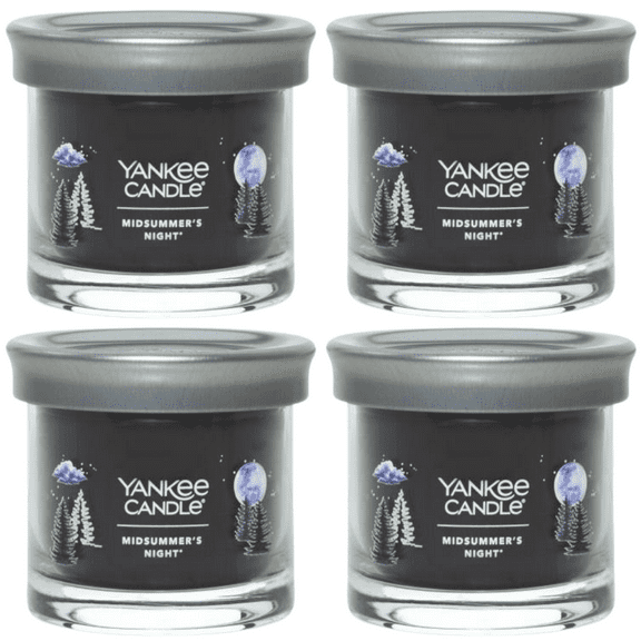 Yankee Candle Small Tumbler Scented Single Wick Jar Candle, Midsummer's Night, 4.3 oz (Pack of 4)