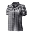 thumbnail image 3 of Linen Clothes for Women, Casual Cowgirl Western Concert Outfits Ladies Linen Tops Plus Size Shirt Bandana Print Tops for Women Layered Look Top Breathable Mesh Back Blouse V Neck, 3 of 6