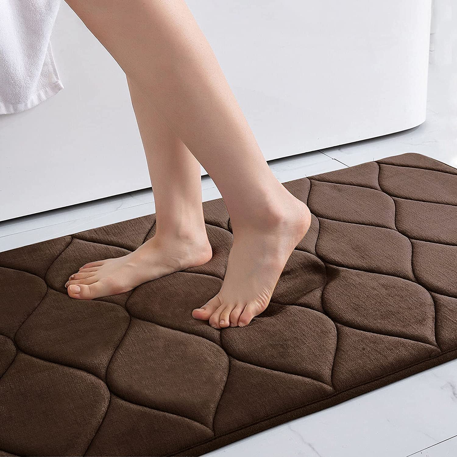 Absorbent Memory Foam Non Slip Bath Bathroom Floor Shower Soft Mat Rug Carpet 