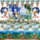 thumbnail image 2 of Decoraciones para fiestas de Sonic the Hedgehog, vajilla de papel para fiestas de cumpleaños infantiles, suministros para adornos para tartas, kit de globos para baby shower, pancarta, 2 of 5