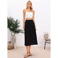 thumbnail image 4 of DARING DIVA Women's Summer Long Skirt Eyelet Beach Midi Skirt X-Small Black, 4 of 6