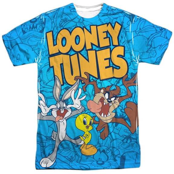 Looney Tunes Collage Of Characters Officially Licensed Sublimation Adult T Shirt