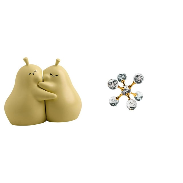 Sujetalibros de cerámica con forma de pera abrazada, de fina elaboración, ideal para estanterías. Estatua moderna decorativa para escritorio u oficina