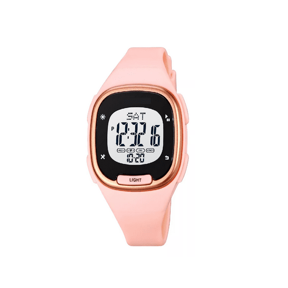 Reloj de pulsera digital, para mujer, Rosa