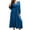 Blue, variant on Dresses for Women Maxi Dress Autumn And Winter 2025 Fashion Solid Color Cross V-neck Pleated Dress Long Skirt Green
