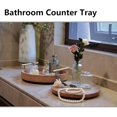 thumbnail image 5 of Set of 2 Wood Decorative Trays with Handles 12 Inch Round Decorative Tray for Room Decor, 2 in 1 Counter Decor Trays for Coffee Table,Round Tray for Storage and Display, 5 of 5