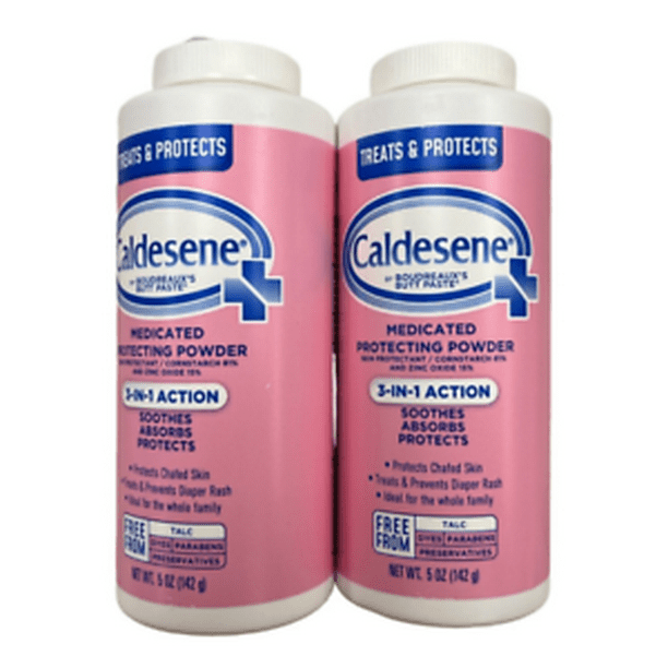 Caldesene Zinc Oxide & Cornstarch Powder 5oz ( 2 pack ) PINK NEW LOOK