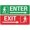 Warning Sign 1, variant on Enter Exit Sign 8"x12" - Aluminum Tin Warning for Home Outdoor Garden, Weatherproof Directional Decor for Building