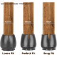 thumbnail image 2 of Protectores para patas de sillas, protectores para patas de sillas Goma antideslizante para patas redondas de 17-21 mm Protege contra rasguños para mesas, sillas, sofás y otros muebles (8 piezas) JAMW Sencillez, 2 of 5